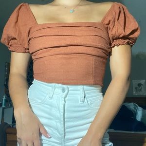 Abercrombie pleated squareneck top